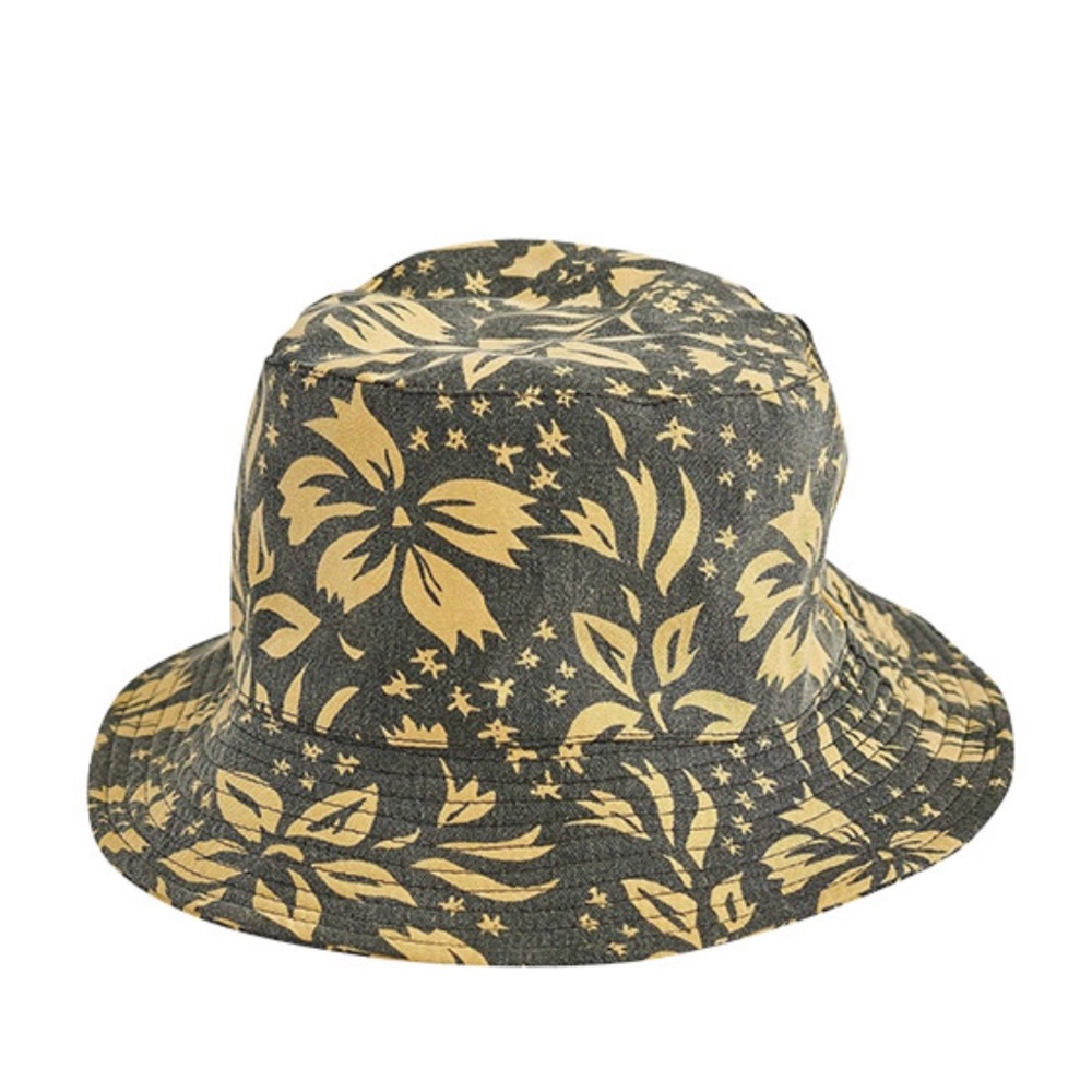 ROLLA'S Australia ‘Hunter’ Black and Yellow Floral Patterned Bucket Hat - Picture 5 of 6